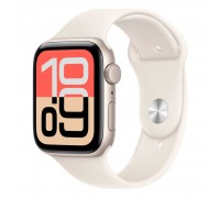 Apple Watch SE 3 44 мм (алюминиевый корпус, звездный свет/звездный свет, спортивный силиконовый ремешок S/M)