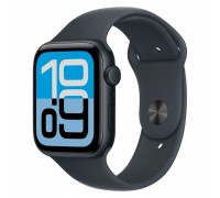 Apple Watch SE 3 44 мм (алюминиевый корпус, полуночный/полуночный, спортивный силиконовый ремешок M/L)