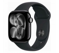 Apple Watch Series 11 46 мм (алюминиевый корпус, черный оникс/черный, спортивный силиконовый ремешок M/L)
