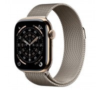 Apple Watch Series 11 LTE 42 мм (титановый корпус, золотистый/природный, миланская петля)