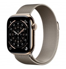 Apple Watch Series 11 LTE 42 мм (титановый корпус, золотистый/природный, миланская петля)