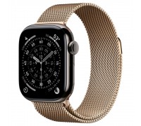 Apple Watch Series 11 LTE 42 мм (титановый корпус, сланец/золотистый, миланская петля)