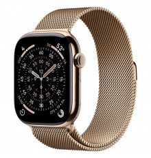 Apple Watch Series 11 LTE 46 мм (титановый корпус золотистый, миланская петля)