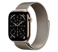 Apple Watch Series 11 LTE 46 мм (титановый корпус, золотистый/природный, миланская петля)
