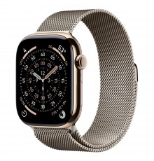 Apple Watch Series 11 LTE 46 мм (титановый корпус, золотистый/природный, миланская петля)