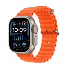 Apple Watch Ultra 2 LTE 49 мм (титановый корпус, титановый/оранжевый, ремешок из эластомера)