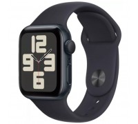 Apple Watch SE 2023 44 мм (алюминиевый корпус, полуночный/полуночный, спортивный силиконовый ремешок)