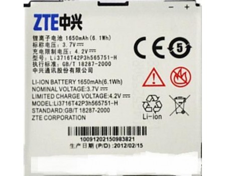 АКБ (аккумулятор, батарея) ZTE Li3716T43P3h565751
